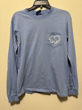 ivory ella Light Blue Crewneck Tee with Elephant Label